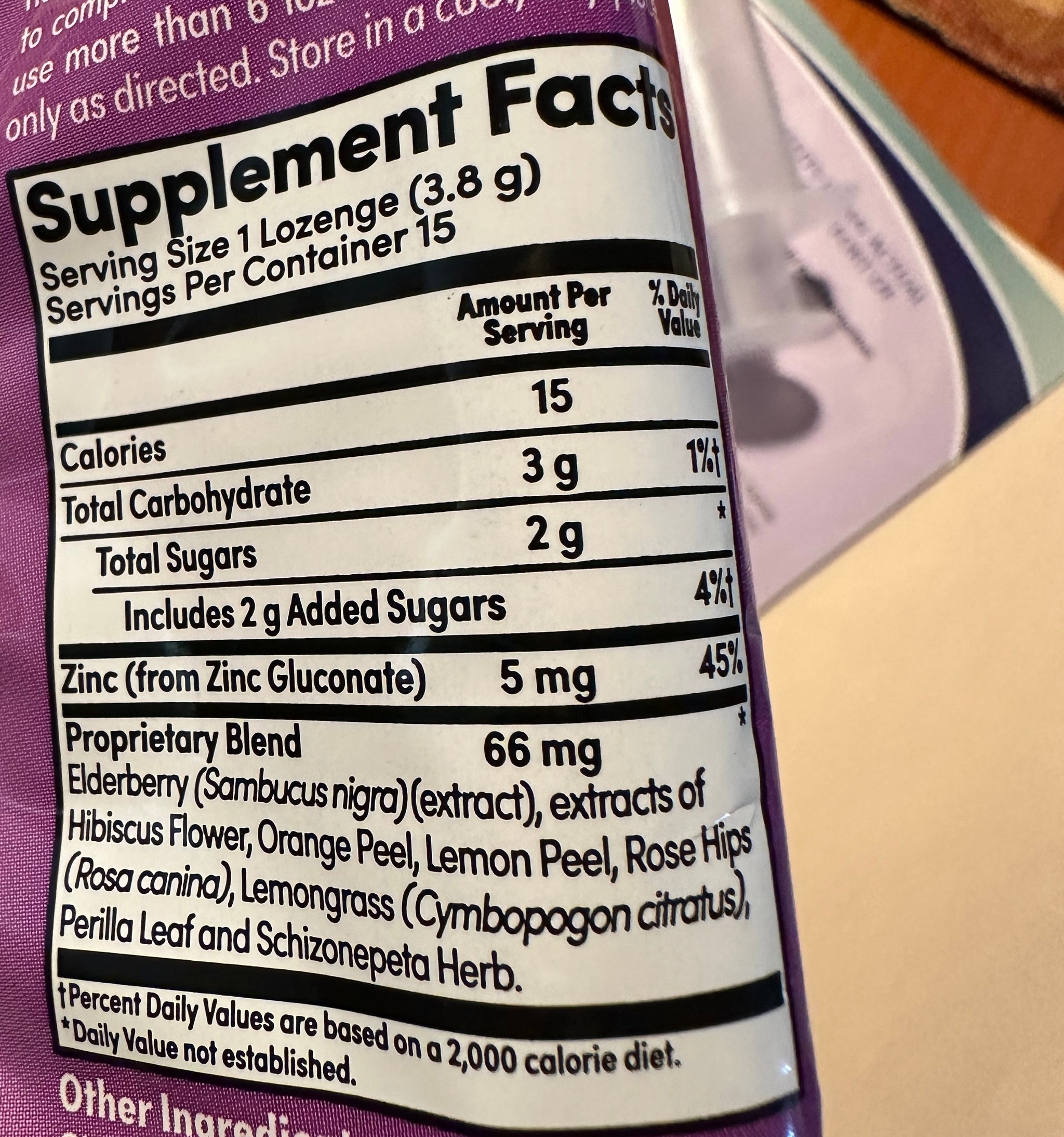 Elderberry Zinc Lozenges