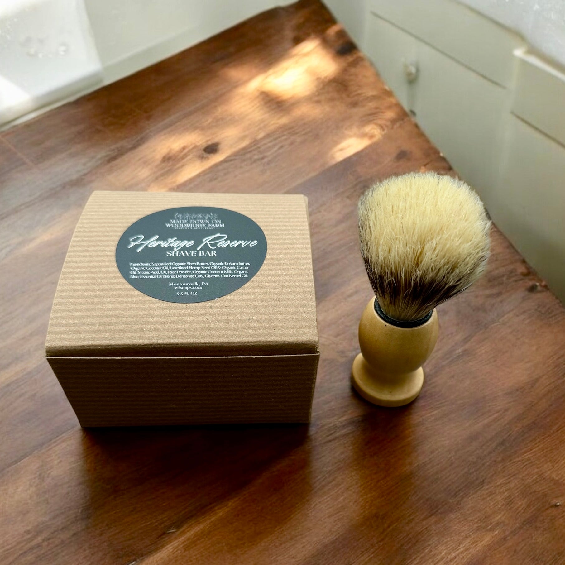 Heritage Reserve Shave Bar Soap w/ Stainless Steel Shave Bowl